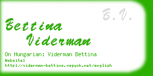 bettina viderman business card